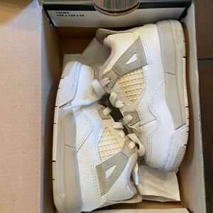 Jordan Baby White and Tan Sneakers